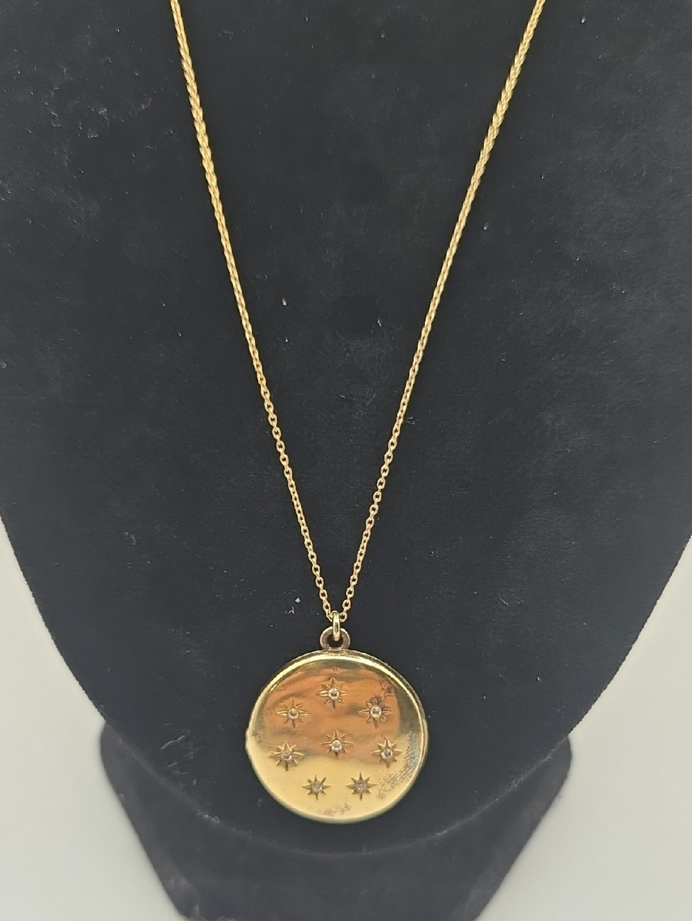 Sasha Samuel Gold Filled Starburst Round Pendant Necklace